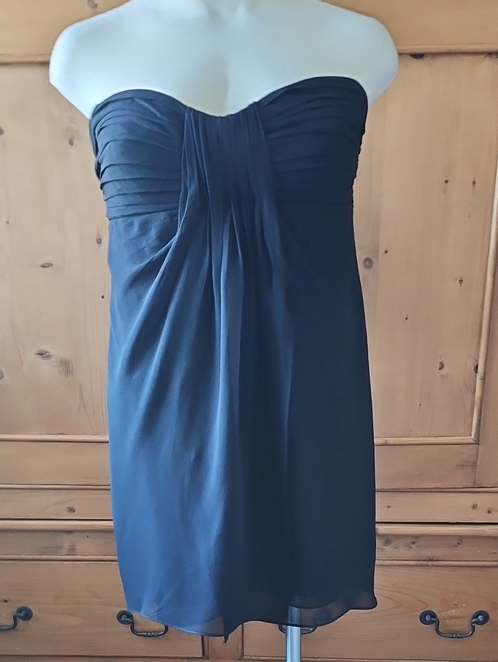 BCBG MAXAZRIA Strapless Black Cocktail Dress Size 8